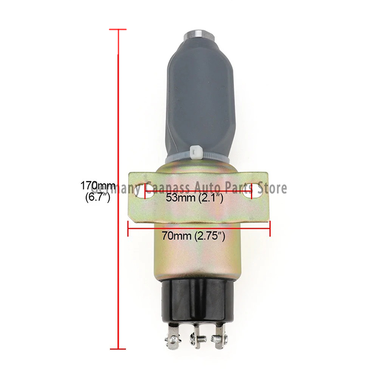 China Guangzhou Diesel Engine Fuel Shut Off Stop Solenoid For Cummins 3864274,1751-2467UIBIS5A, SA-3766T, 1700-2536, SA-3933-24