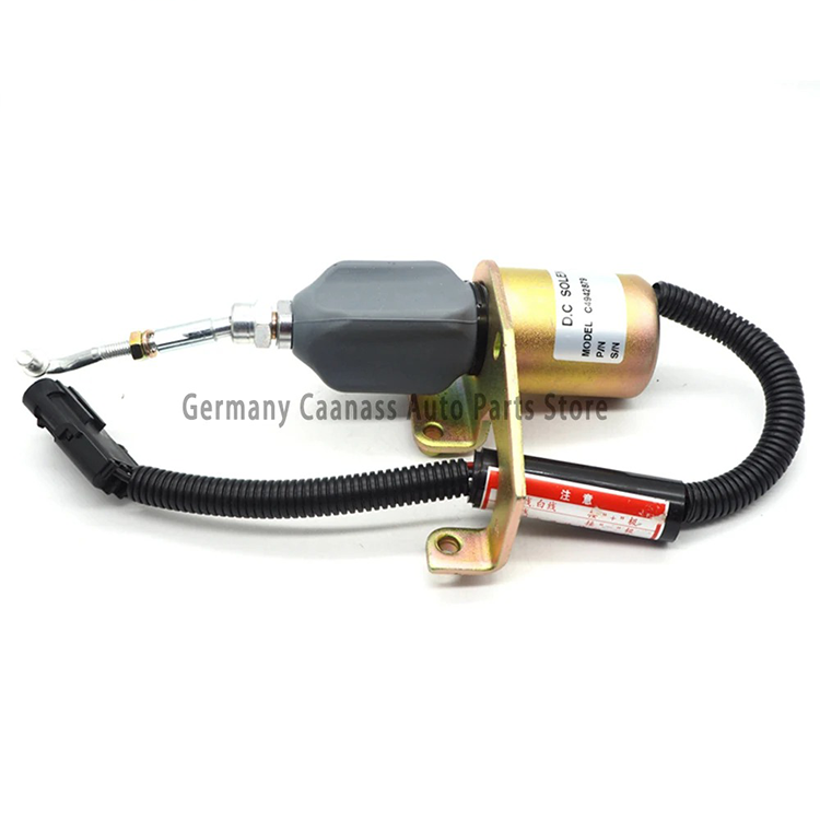 China Guangzhou For Cummins 6BT 6BTA 5.9L 4BT 4BTA Engine Fuel Shutoff Solenoid 5295567 4942879 24V Excavator Genset Parts